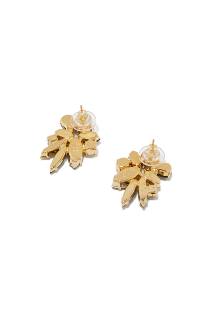 Talia Ear Cuffs, 18k Gold-Plated Brass & Swarovski Crystals